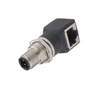 Adaptateur Ethernet M12 vers RJ45 femelle, extension, 4 cœurs, type D, 8 cœurs, type X, type A, étanche(M12 revolution to RJ45 bend 4 core)