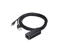 Adaptateur Ethernet Micro USB pour Stick Connectivité Rapide et Stable Mbps Buffer Compatible avec TV Stick Noire