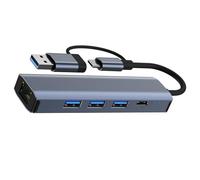Adaptateur Ethernet RJ45 100 mbps/1000 mbps avec USB 3.0 de type C USB 2.0 Expander USB pour connexion Internet