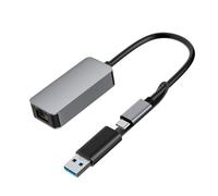 Adaptateur Ethernet USB 2500 m 2500 Mbps Fast Speed Networking Converter avec port RJ45 pour ordinateur portable, PC, ordinateur de bureau, alliage d'aluminium USB convertisseur réseau