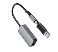 Adaptateur Ethernet USB de type C en métal 2500 Mbit/s Convertisseur Internet filaire pour jeux en streaming de fichiers volumineux Dongle Gigabit Ethernet