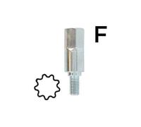 Adaptateur étoilé 10 dents - Se monte avec notre renvoi d'angle universel 1602042, élagueuse 1603093 et lamier universel 1801000