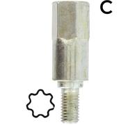 Adaptateur étoilé 7 dents - Se monte avec notre renvoi d'angle universel 1602042, élagueuse 1603093 et lamier universel 1801000
