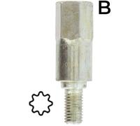 Adaptateur étoilé 8 dents - Se monte avec notre renvoi d'angle universel 1602042, élagueuse 1603093 et lamier universel 1801000