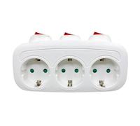 Adaptateur Europe - Adaptateur De Prise Européenne,Multiprise Universelle Voyage 3 Ports avec Connecteur Secteur pour Maison Bureau Cuisine Voyageurs Internationaux