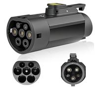 Adaptateur EV type 2 vers type 1 - 32 A - Câble de charge EV de qualité supérieure - Adaptateur de chargeur de voiture - Type 2 à type 1 EV + adaptateur pour câble de charge de véhicule électrique