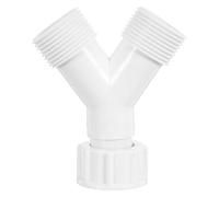 Adaptateur Évier-tuyau en Plastique Blanc 3/4 Pouce à Trois Voies | Moulage par Injection Intégré, Parois Épaissies, Interface Standardisée, pour Vannes D’angle et Flexibles de Trop-plein