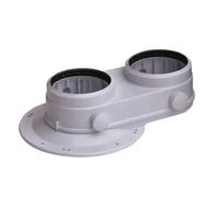 Adaptateur excentrique 80-80 avec prise d'analyse pour chaudières à condensation de Saunier Duval