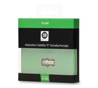 Adaptateur F femelle - D2 Diffusion - Câbles et adaptateurs SAT - Gris - Plastique - Prise F femelle