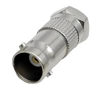 Adaptateur F Mâle BNC Femelle - Connecteur De Câble Vidéo, Adaptateur Coaxial Solide En Alliage De Zinc | Adaptateur Coaxial Radio RF Flexible, Robuste Et Réutilisable, Coupleur De Prise Femelle