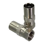 Adaptateur F vers TV, kit de connecteur de câble de coupleur coaxial femelle/mâle(F M to IEC F)