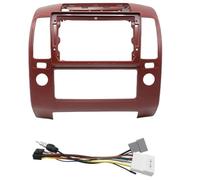 Adaptateur Façade D'autoradio Android Kit Fixation pour Tableau Bord pour Nissan pour Navara D40 pour Frontier pour Pathfinder 2004-2014 9 Pouces(Full Set Red)