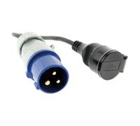 Adaptateur femelle 16A 2P+T en mâle CEE17 - Bleu - Zenitech
