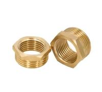 Adaptateur femelle à mamelon hexagonal, Adaptateur réducteur fileté F vers M for tuyau eau-gaz, plusieurs tailles, à douille hexagonale en laiton(2001-02-01 00:00:00)