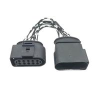 Adaptateur femelle caché for phare de voiture vers 10 broches avec prise mâle en queue de cochon, 1/5 jeux 1J0973835 1J0973735(Army green,5 S)
