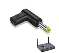 Adaptateur femelle CC de type C | Adaptateur de chargeur d'alimentation pour ordinateur portable 19,5 V coudé à 90 degrés - Entrée femelle de Type C adaptateur de charge DC5.5x2.5mm/5.2x2.1mm/4.8x1.7m