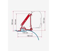Fiamma F45 adaptateur Ducato H2 à partir de 2006