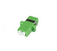 Adaptateur fibre optique LC APC/LC APC duplex, monomode OS2, manchon en céramique, vert