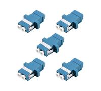Adaptateur Fibre Optique LC - Coupleur Monomode Duplex LC Vers LC - Paquet de 5 - Bleu