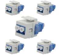 Adaptateur Fibre Optique LC LC Vers LC Duplex Multimode 10GB F/F Coupleur pour Plaques Murales, Panneaux de Brassage