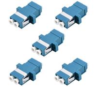 Adaptateur fibre optique LC - vers coupleur monomode duplex, lot de 5, bleu