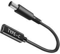Adaptateur fiche CC 100 W 7,4 x 5,0 mm Câble mâle vers DC femelle 12 V 19 V 20 V Adaptateur USB C pd vers DC 7,4 x 5,0 mm pour ordinateur portable Dell Latitude Series
