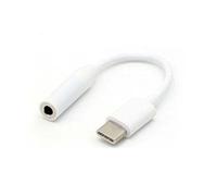Adaptateur Fil Type C/Jack pour WIKO Power U30 Smartphone Audio USB-C Ecouteurs Chargeur Casque (Blanc)