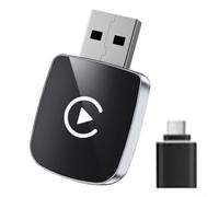 Adaptateur filaire vers sans fil pour Carplay pour Android Auto, boîtier intelligent USB-C compatible avec les systèmes CarPlay filaire d'usine, pour iPhone 6+, iOS 10+, et Play