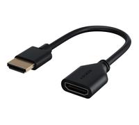 goobay 64824 Adaptateur Flexible HDMI 4K @ 60 Hz/Extension pour câble HDMI/rallonge HDMI/fiche HDMI/Flexible/pour moniteurs, PS5, Xbox, Apple TV/Noir / 10 cm