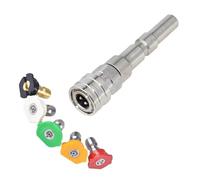Adaptateur for Pistolet de Nettoyage Haute Pression en Acier Inoxydable, Canon à Mousse à Interface Rapide 1/4" avec Cinq Buses de Couleur, Compatible avec Nilfisk KEW(B)
