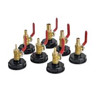 Adaptateur for réservoir IBC 1000 litres avec vanne en laiton S60 vers raccord cannelé for tuyau de 6/8/10/12/14/16/19 mm(6mm)