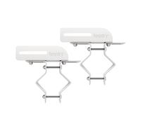Adaptateur Foxydry pour Garde-Corps Ronds d’Un Diamètre de 40 à 65 mm | uniquement pour Foxydry Duo, en aluminium et acier inoxydable, kit de 2 adaptateurs, blanc