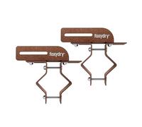 Adaptateur Foxydry pour Garde-Corps Ronds d’Un Diamètre de 40 à 65 mm | uniquement pour Foxydry Duo, en aluminium et acier inoxydable, kit de 2 adaptateurs, marron