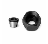 Adaptateur Fraise à Bois en Acier au Carbone Pince Serrage Précise Écrou Adapté pour Machine à Bois pour Usage Industriel Léger, 6MM (avec écrou)