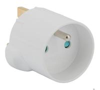 Adaptateur France vers Royaume-Uni 13A 250V blanc ZENITECH - fusible brochable, norme BS8546