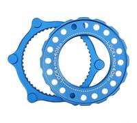 Adaptateur Frein Disque Alu Centerlock pour vers 6 Boulons pour vtt | Design ultra-léger 16.9g, maintient l'intégrité structurelle, réduit le poids total du vélo(Blue)