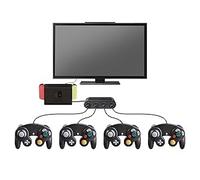 Adaptateur GameCube Compatible Nintendo Switch 2, Switch, WiiU et PC, Hub 4 Ports Compatible Manettes GameCube, Noir