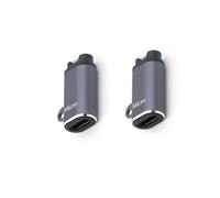 Adaptateur Garmin vers USB-C Femelle Droit - Lot de 2, Aluminium Gris Foncé
