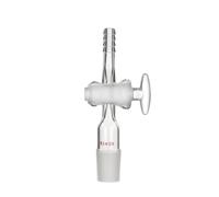 Adaptateur Gaz Vide Droit Coudé en Verre avec Robinet-24# Robinet Verre | Adaptateur Gaz Vide Droit Coudé Buse Cannelée Étanche Analyste Chimique