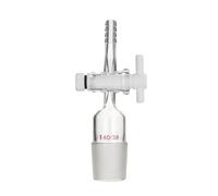 Adaptateur Gaz Vide Droit Coudé en Verre avec Robinet-40# Robinet PTFE | Adaptateur Gaz Vide Droit Coudé Buse Cannelée Étanche Analyste Chimique