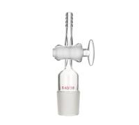 Adaptateur Gaz Vide Droit Coudé en Verre avec Robinet-40# Robinet Verre | Adaptateur Gaz Vide Droit Coudé Buse Cannelée Étanche Analyste Chimique