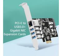Adaptateur Gigabit à 3 ports PCI-E vers USB 3.0, carte d'extension PCIE HUB, 5 Gbps pour ordinateur de bureau
