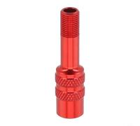 Adaptateur gonflable en aluminium pour amortisseurs de valve - Embout d'extension de fourche filetée 8v1 pour bouton antidérapant anodisé usiné CNC - Joint d'étanchéité hermétique (rouge)