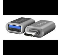 Adaptateur graphique Trust 26221 USB Type-A vers USB Type-C compatible Windows 11 argent 32mm