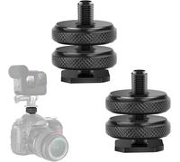 Adaptateur Griffe Camera,1/4"" Adaptateur Griffe Caméra,2 Pcs Support Adaptateur Griffe,Hot Shoe Mount 1/4""-20Adaptateur,Triple Hot Shoe Mount,Vis Support De Caméra Pour Caméscopes,[SHY9292191]