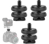 Adaptateur Griffe Camera, 1/4"" Adaptateur Griffe Caméra, 3 Pièces Support Adaptateur Griffe, Triple Hot Shoe Mount, 1/4"" Adaptateur Griffe Caméra, Daptateur Hot Shoe Pour Griffe Ap[Gop6251418]