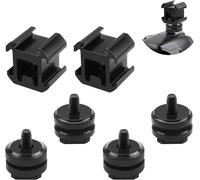 Adaptateur Griffe Caméra, 6 Pcs Daptateur Hot Shoe Pour Griffe Appareil Photo, Accessoire Pour Adaptateur De Triple Griffe De Support Pour Moniteurs, Microphones, Enregistreur De V[GBP6272859]