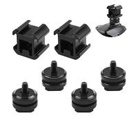 Adaptateur Griffe Caméra, 6 Pcs Daptateur Hot Shoe pour Griffe Appareil Photo, Accessoire pour Adaptateur de Triple Griffe de Support pour Moniteurs, Microphones, Enregistreur de Vidéo