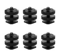 Adaptateur Griffe Caméra 6 Pcs Hot Shoe Adaptateur de Support à Vis 1/4 Vis du Support de Caméra Adaptateur de Support à Vis de Trépied vers Sabot de Flash pour Réparer Le Matériel Photographique