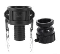 Adaptateur grossier pour IBC - Filetage de tuyau de 60 mm - Raccord de verrouillage à came avec connecteur d'eau de 25 mm - Connexion rapide pour raccords de seau IBC pour réservoir d'huile - Étanche